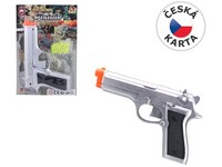 70386 - Pistole na kuličky na kartě na pružinu 21 cm