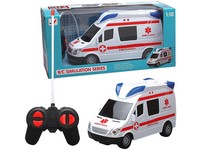 14750 - Ambulance na dálkové ovládání, se světlem a zvukem,  21 cm