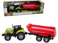 15367 - Traktor s vlečkou, volná kola, 27,5 x 6 x 6 cm