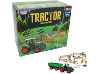 16356 - Traktor s farmou a příslušenstvím, 22 kusů
