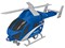 07633 - MADE Vrtulník policejní na setrvačník, na baterie se světlem a zvukem, 20 cm