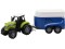 15369 - Traktor s přívěsem pro koně, se světlem a zvukem, volná kola, 23,5 x 6 x 6 cm